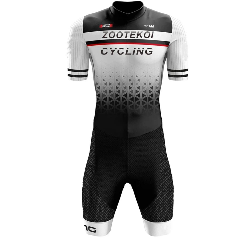 ZOOTEKOI triathlon team ropa ciclismo hombre summer short-sleeved cycling skin suit high-quality cycling MTB Lycra t